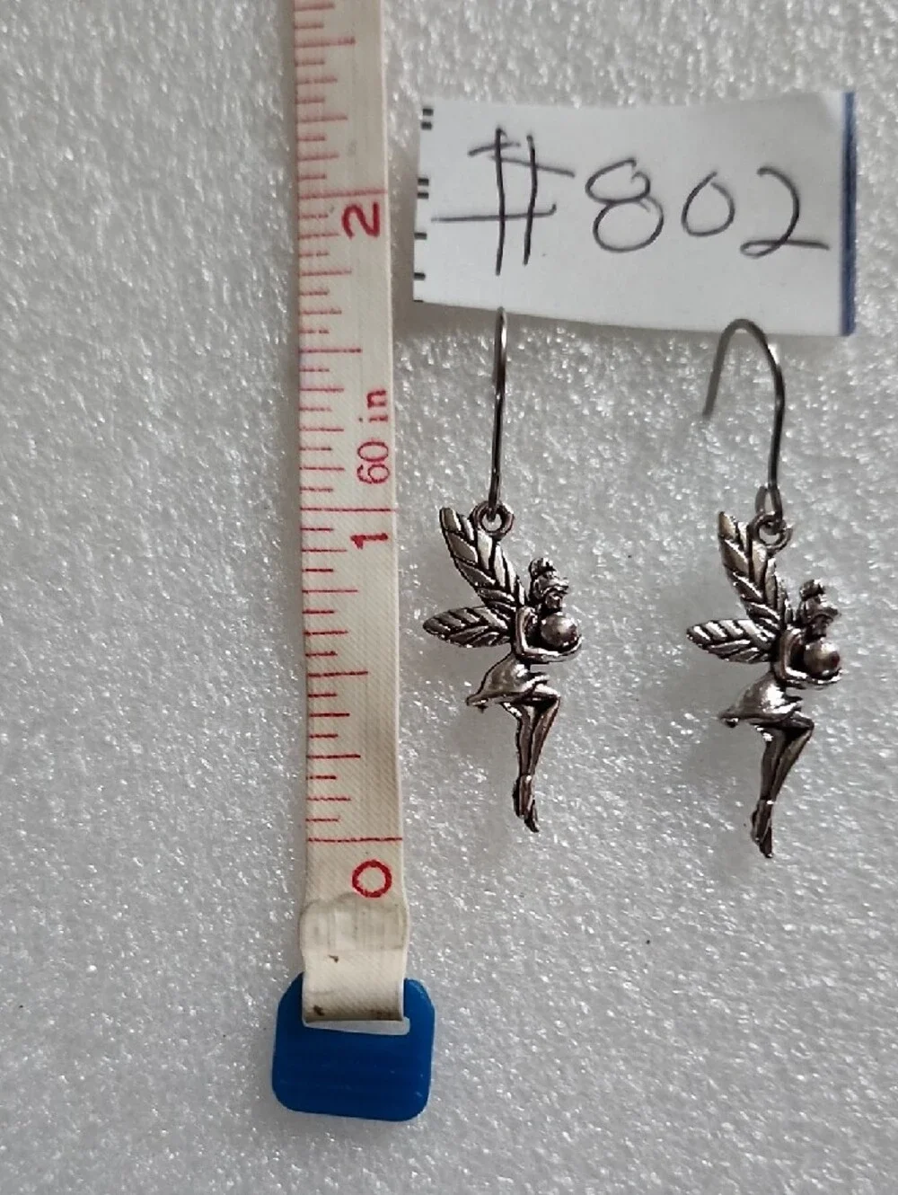 Hand Crafted Silver Fairy Dangle Earrings